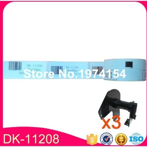 100 Refill Rolls Compatible DK-11208 Label 38mm*90mm 400Pcs Compatible for Brother Label Printer White Paper DK11208 DK-1208