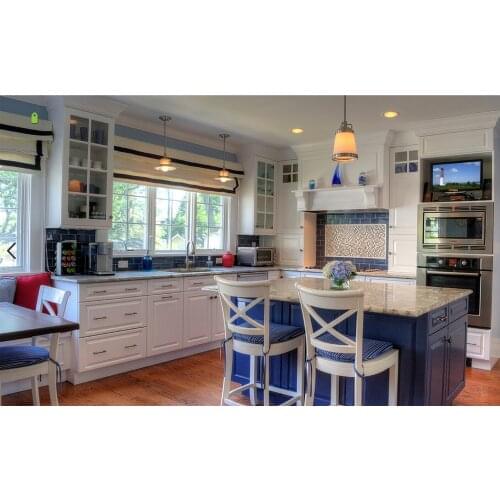 2017 white color solid wood kitchen cabinets customized made cheap priced traditional kitchen furnitures S1606110