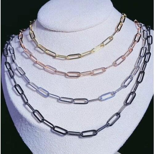 5 meters Link chain necklace keep colors small link Chain necklace accessories for jewelry making 50765