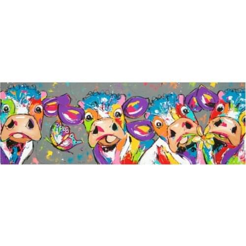 5d diamond painting color cow cartoon picture home decoration full square / full round drill mosaic diamond embroidery gift