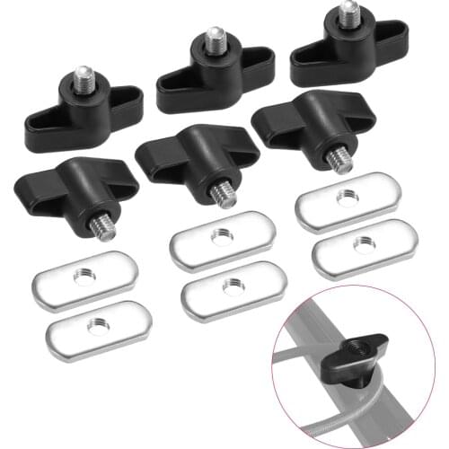 6 Sets Stainless Steel Kayak Screws Nuts Hardware for Rail Canoe Kayak Racing Fishing Kayak Accessories Track Mounting System
