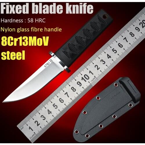 8Cr13MoV Steel Fixed Blade Camping Utility EDC Knife Tactical Military Survival Hunting Self Defense Weapons With Outdoor Rescue