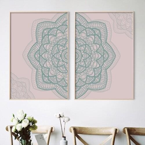 5D DIY Diamond Painting Boho Mandala Wall Art Print Beige Taupe Mandala Bed Room Yoga Poster Living Room Home Interior Decor