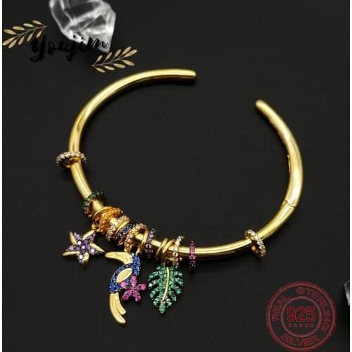 New Summer 925 Silver Women Woodpecker Starfish Zircon Bracelet Luxury Fashion Monaco Exquisite Jewelry Gift