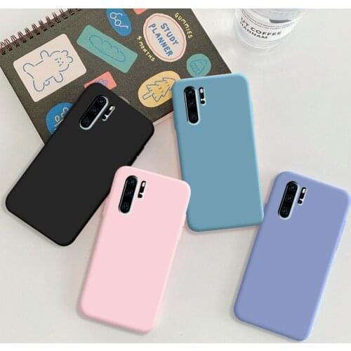Case For Huawei P30 Pro Case Soft TPU Silicone Case Solid Color Protective Phone Shell For Huawei P30 Pro Back Cover Cases