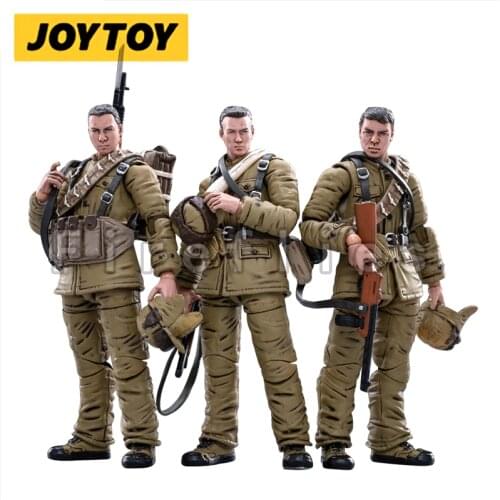 [Pre-Order]1/18 JOYTOY Action Figure(3PCS/SET) Chinese Peoples Volunteer Army Winter Uniform Collection Model Toy Free Shipping