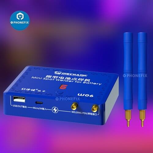 MECHANIC W06 Electric Spot Welding Machine Rechargeable Precise Spot Welding for Mobile Phone Battery Nickel Sheet Welding Tool