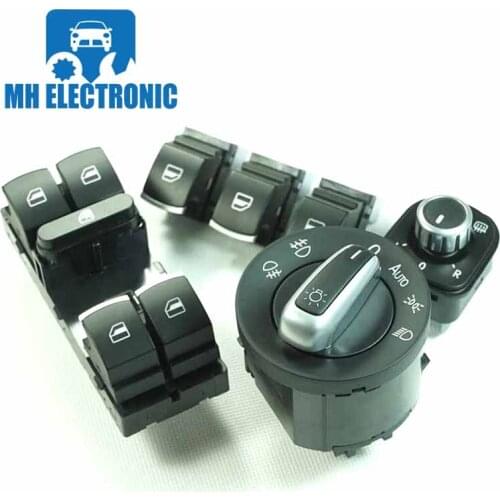 MH Electronic Mirror Headlight Lamp Window Glass Lock Switch for VW Golf MK5 Jetta Passat 5ND 959 855/5ND 959 857 5ND 959 565 A