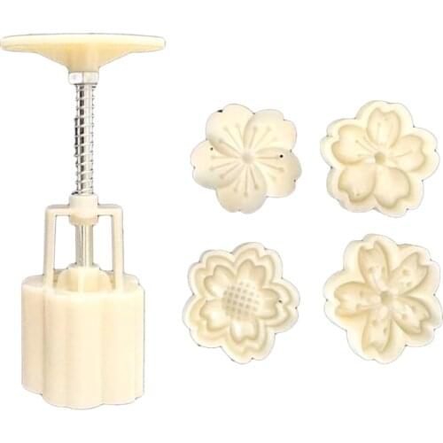 Moon Cake Mould Creativity Plum Blossom DIY Baking Molds for Mid-Autumn Festival N0PA