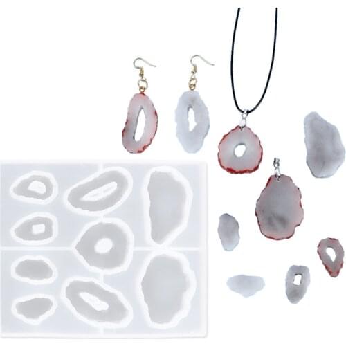 Irregular Stone Silicone Casting Resin Molds For DIY Resin Pendant Earring Jewelry Findings Tools Uv Epoxy Moulds Handmade Craft