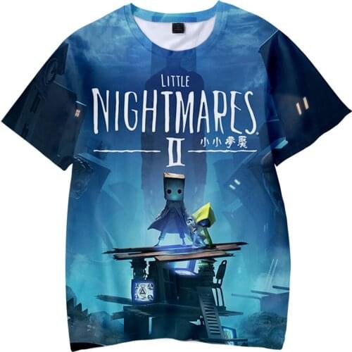 Classic Little Nightmares Tshirt Casual Boys/girls 3D T-shrit Short Sleeve Summer Adults kids Horror Adventure Game T-shirt Tees