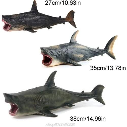 Simulation Marine Animal Model Toys Ocean World Realistic Big Shark Ornament Children Educational Collection Toy M06 21 Dropship