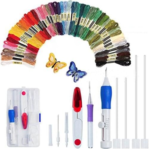Magic Embroidery Stitching Punch Needle Sewing Accessories Pen Set Craft Tool For DIY Threaders Sewing Tools Knitting Kit