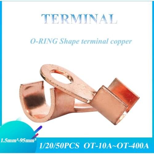 OT Copper connecting pipe wire joint small copper tube Terminal Cable Lug Bootlace Ferrule Kit with heat shrink tube plier