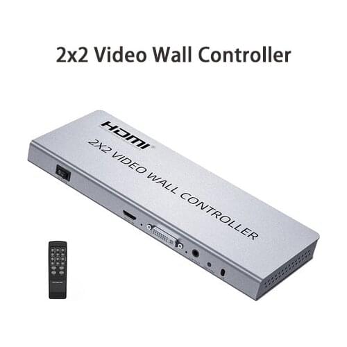 Video wall controller 2x2 1 HDMI/DVI Input 4 HDMI Output 4K TV Processor Images Stitching 4 TV Shows a Screen Splicing