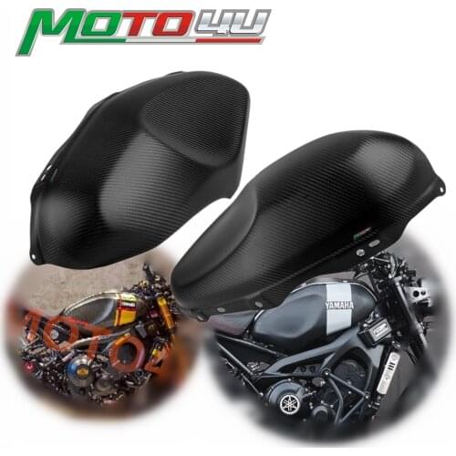 New Carbon Side Tank Covers Motorcycle Tank protector Covers Sliders Protectors 100% Carbon Fiber 3K For YAMAHA XSR900 XSR 900