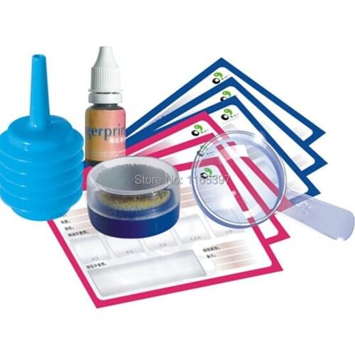 Teenage children kids scientific science educational models experimental toy materials DIY fingerprint experiment