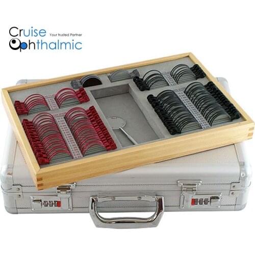 Optometric Trial Lens Set CMT104-A4B A1 104 pcs Rim Full Aperture 36mm Colored Metal Rim FDA Trial Lens Set CMT104-A4