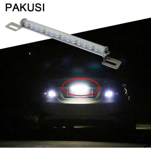 PAKUSI NEW Car LED License Plate Light For Toyota Honda Mazda 3 6 Renault clio Lada Volvo s60 accessories White Red Brake lamp