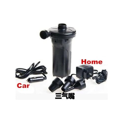 12V + 220V Rechargeable Electric Air pump Battery inflatable air Pump Inflate Reflate for car Outdoor mattress beach bed camping