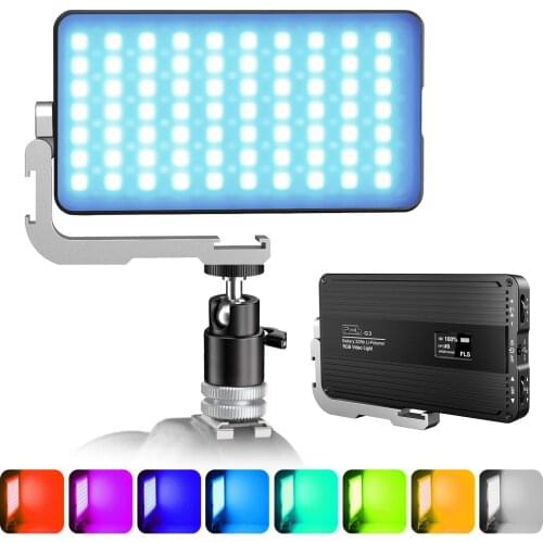 G3 RGB LED Camera Light Full Color Output Video Light Kit Dimmable 2600K-10000K Bi-Color Panel Light CRI 97+ PK AMBITFUL K10