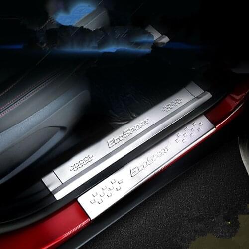 Stainless steel door sill strip for FORD Ecosport 2013 14 15-17 Threshold trim car styling welcome pedal Scuff plate guard cover