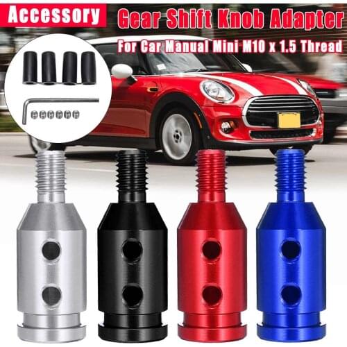 Universal Car Manual Mini Gear Shift Knob Boot Adapter For M10 x 1.5 Thread For BMW for honda for toyota with wrench