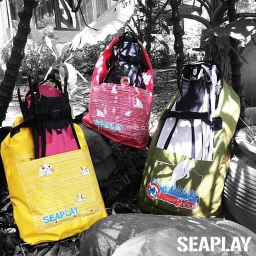 Seaplay 35L Outdoor scuba diving Waterproof Bag Dry and wet depart Packback for hiking swimming