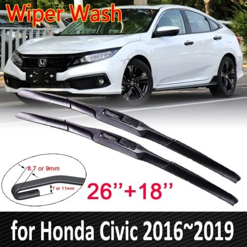 For Honda Civic 10 2016 2017 2018 2019 Car Wiper Blades 10th Gen 10 FC FC1 FC2 FC5 Front Windshield Brushes Car Accessories