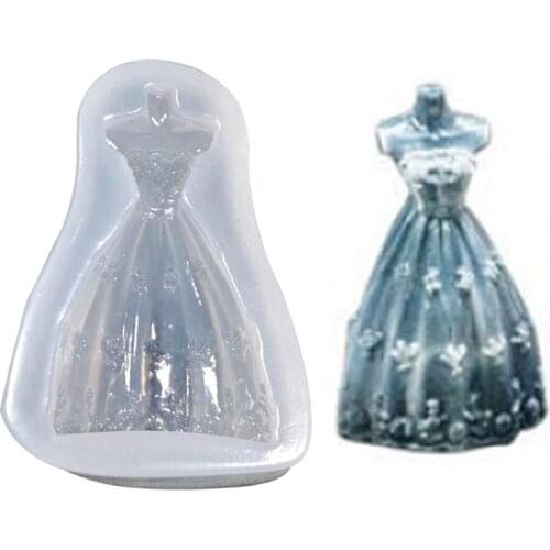 Handmade Wedding Dress DIY Epoxy Resin Mold Princess Skirt Resin Pendant Mold Ea Dried Flower Resin Decorative DIY Hand Crafts