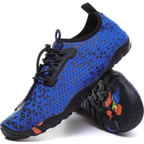 Five Fingers Outdoor on Foot Aqua Shoes Men Mesh Fabric Breathable Swimming Fishing Climbing Upstream Beach Water Shoes
