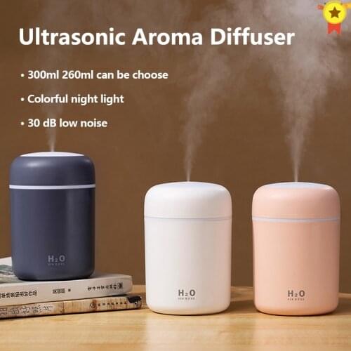 Ultrasonic Humidifier Portable USB Colorful Cup Aroma Diffuser Cool Mist Maker Air Humidifier Purifier With Light For Home