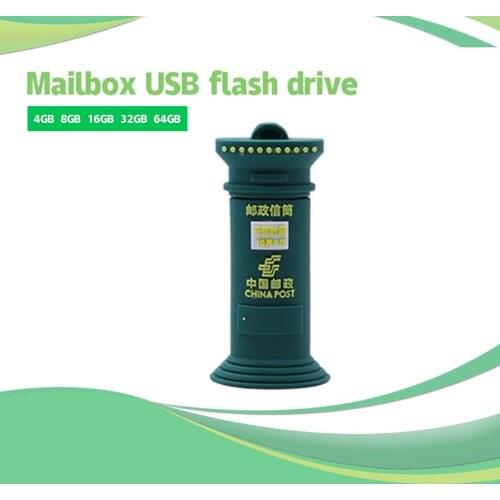 USB stick pendrive 128gb cartoon Postbox usb flash drive 64gb memory stick pen drive 4gb 8gb 16gb 32gb Personalized gifts usb2.0
