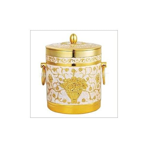 High-end New European Ice Bucket Zinc Alloy Ice Bucket Dropping Rubber Ice Bucket Bar KTV Club Products