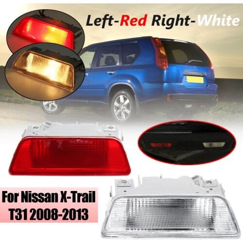Rear Bumper Car Tail Lamp Reverse Brake Reflector Lights with Blub For Nissan X-Trail XTrail T31 2008 2009 2010 2011 2012 2013