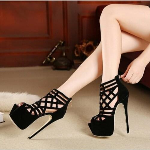 2021 Summer Women Sandals Pumps Party Shoes Platform Pumps Wedding Shoes Stiletto Heels Open Toe High Heels Dress Shoes Black