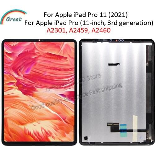 11.0'' For Apple iPad Pro 11 (2021) LCD A2459 A2460 A2301 Display Touch Screen Panel Digiziter For Apple iPad Pro 3rd generation
