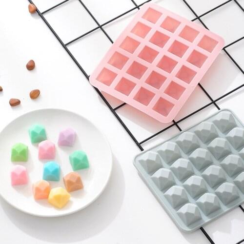 1pcs Twenty Cavities Polygon Silicone Soap Mold Handmade DIY Soap Making Supplies Chocolate Molds 3D Silicone Ice Cube Mold