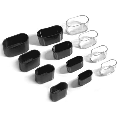 10pcs Chair Leg Socks Transparent Oval Table Floor Feet Cover Protector Pads Dust Cover Non-Slip Furniture Leveling Feet