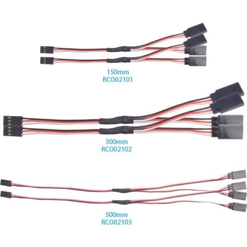 100PCS/Lot Futaba 150mm/300mm/500mm Y Type Extended Line Extension Lead Wire Cable For Futaba Jr Y Harness Servo Lead Extension