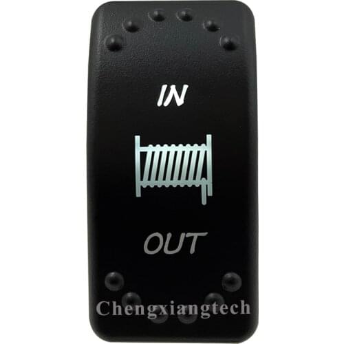 12v/24v Car Boat White Led Dpdt 7 pin MOMENTARY ON/OFF/MOMENTARY ON WINCH IN/OUT Rocker Switch Waterproof IP66