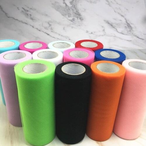 15cm 25 Yards Tulle Roll Fabric Spool Tutu Wedding Decoration Baby Shower Organza Laser DIY Crafts Birthday Party Supplies