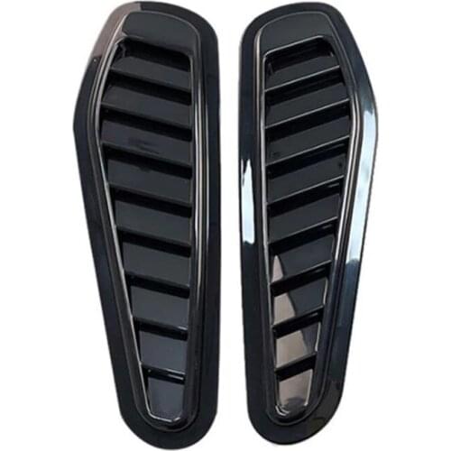 2PCS Universal Air Intake Scoop Turbo Bonnet Cover Hood Vent Hood Scoop Deflector ABS Hood Air Outlet Decorative Carbon Fiber NE