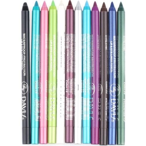 2 Pcs Hot Sale Beauty Fashion Makeup Colourful Pigment Waterproof Eyeliner Pencil Long Lasting