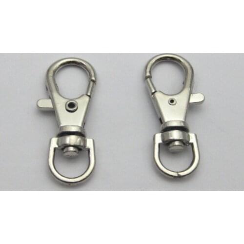 20 Silver-plate Tone Lobster Swivel Clasps for Key Ring bag dangles 38mm