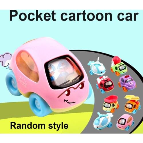 3/8Pcs Mini Cute Cartoon Inertial Car Truck Vehicle Set Kids Playing Toy Gift