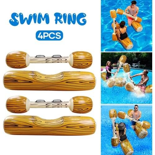 4PCS Battle Log Rafts Inflatable Pool Float Row Outdoor Games Pool Float Water Toys For Summer Pool Party Water Sport Бассейн