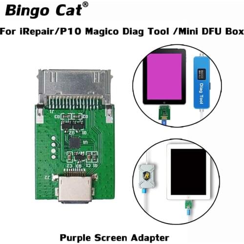 IRepair P10 Purple Screen Adapter For Magico Diag Tool Mini DFU Box B-B BOX iBox Read Write Serial Number SN for IPad 2/3