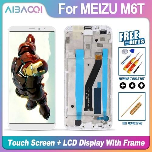 AiBaoQi Brand New Touch Screen + LCD Display+Frame+Power Cable Assembly Replacement For Meizu M6T