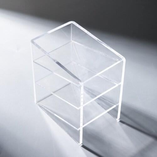 Acrylic Transparent Pen Holder Creative Multifunctional Office Pen Holder Storage Box Desktop Furnishings Pen Box Office Stores